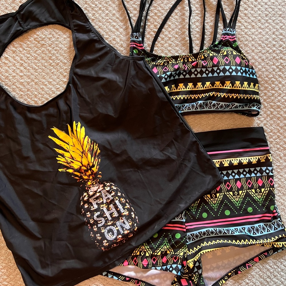 3 piece swim suit